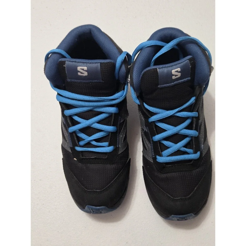 Salomon Outway Waterproof Hiking Boots ClimaSalomon Black Blue Kids Junior Sz 2